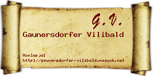 Gaunersdorfer Vilibald névjegykártya