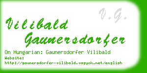 vilibald gaunersdorfer business card